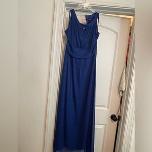 Blue sequin formal dress.